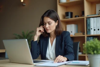Professionnelle consultant des documents juridiques pour accéder légalement à un ancien site web archivé comme Wikio