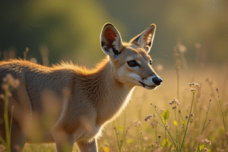 Animal sauvage dans son habitat naturel en pleine lumière