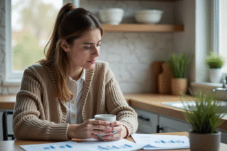 Femme réfléchissant à la planification de sa retraite